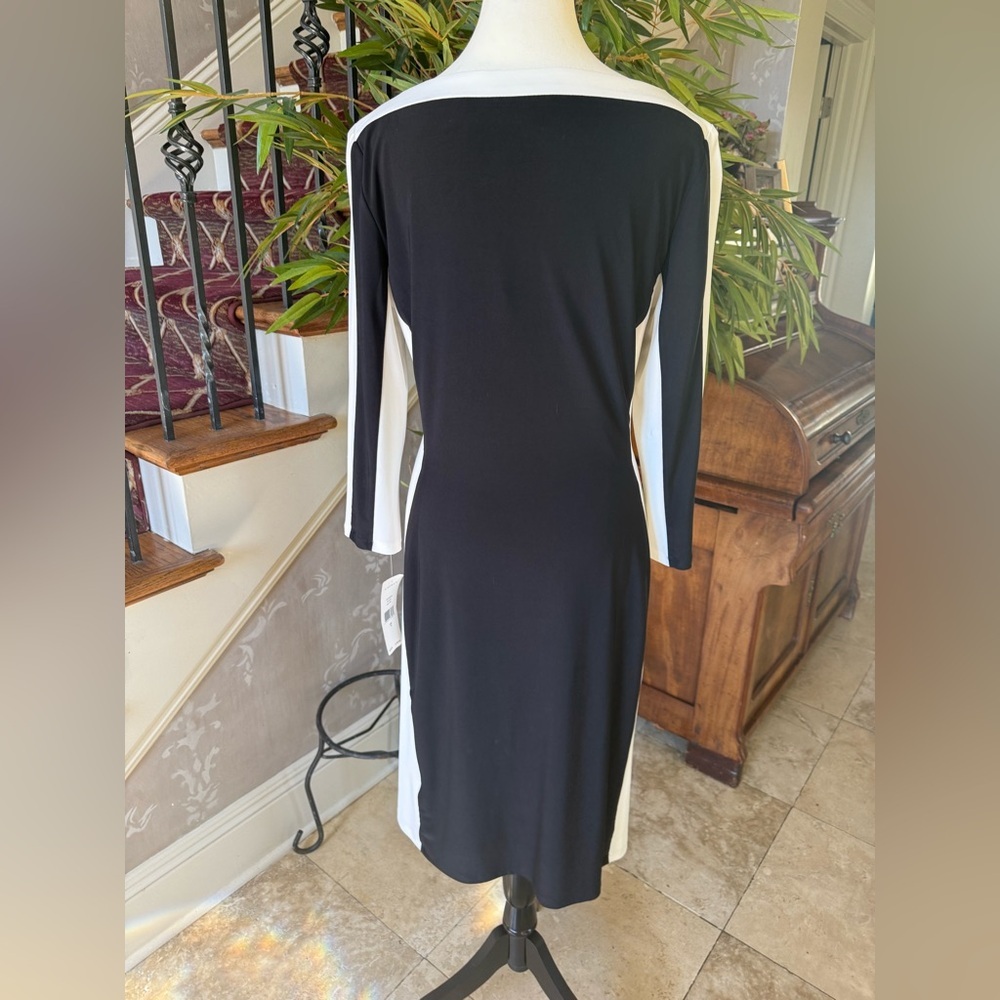 RALPH LAUREN ladies color NWT size 10 dress black and white color block - Picture 6 of 16